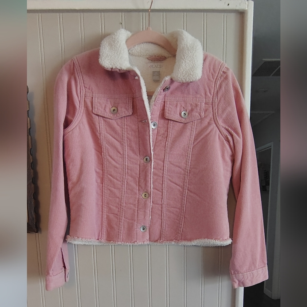 Girls Pink Corduroy Jacket Size 14- XL
